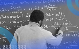 A professor does math on a chalkboard