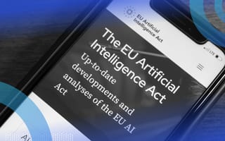 A device screen displays type that says The EU Artificial Intelligence Act.