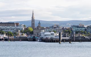 Skyline view of Dublin from the river