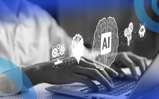 Person using AI as a tool on laptop