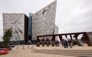 Image of the Titanic Belfast monument.