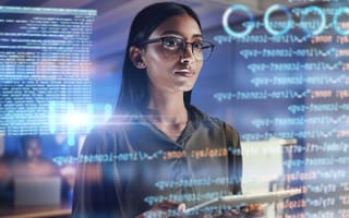 Cybersecurity developer analyzes code.