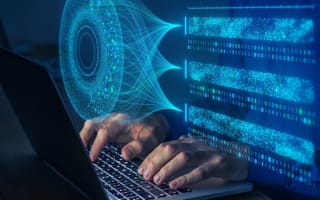 Engineer feeds data to an AI model.
