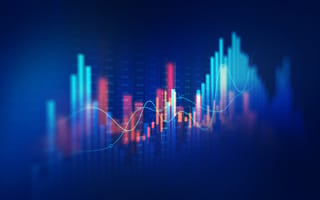 Stock trading and finance graph.