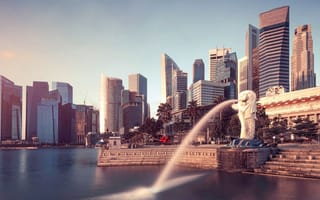 Singapore skyline.