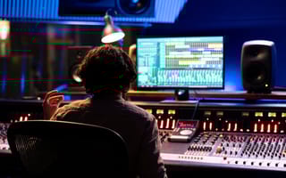 Musician in studio