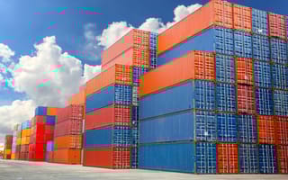 Shipping crates are pictured.