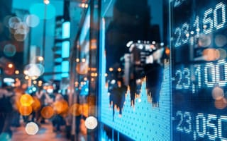 stock prices on screen