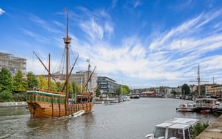 A boat in Bristol is shown