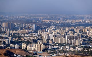 A skyline view of the Pune, Maharashtra skyline.