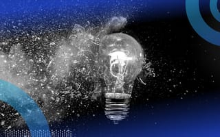 A lightbulb exploding