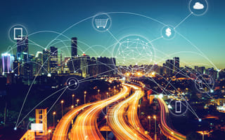 An image of a busy cityscape is shown.
