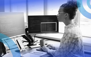 JavaScript developer working on code