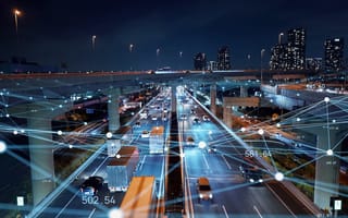 AI logistics management is depicted.