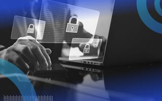 Person attempting to access locked data pages illustration