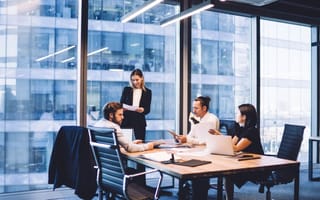 Tech consaultants meet with clients.