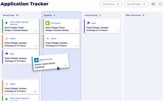 Built In's job tracker helps users organize their job search