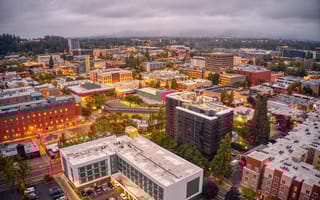 aerial shot of Eugene