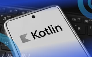 A smartphone displays the Kotlin logo