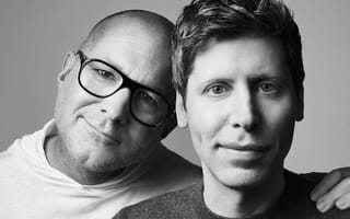 Jony Ive and Sam Altman pose together