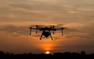 Drone flying pictured.