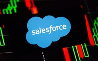 An image of the Salesforce logo on a black, green and red background is shown.