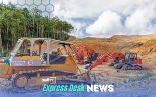A heavy construction vehicle on a digging site is shown.