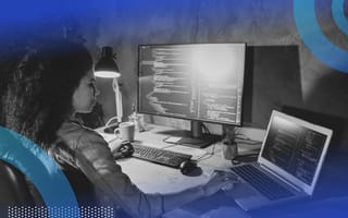 Front end developer working on code
