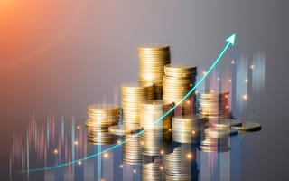 An image depicting a stack of coins and an increasing line graph is shown.