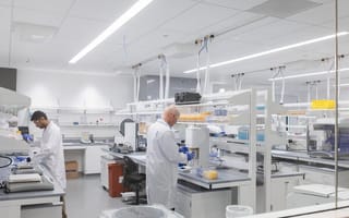 An interior photo of Varda's El Segundo Lab is shown.