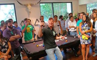 Banksy art, stuffed ostriches, and a mahogany slide: theChive's Austin office