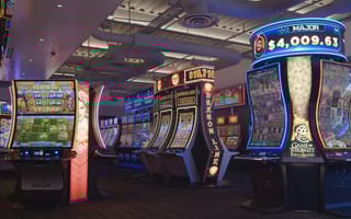 Slot machines in a casino