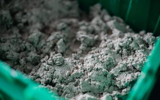 Treated gypsum waste sits ready for use in industrial fillers and foams.
