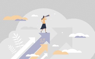 concept of looking toward the future