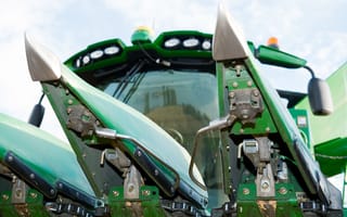 Closeup of John Deere equipment