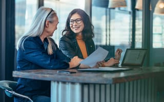 women co-working together