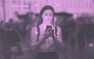 A smartphone analyzes a user's face and internet footprint