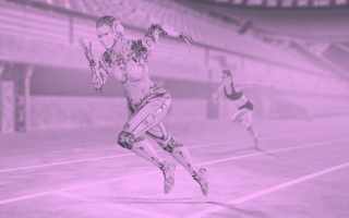 A robot outpaces a human runner