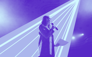 person giving presentation