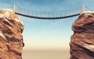 bridge between two mountains