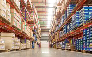 warehouse shelves
