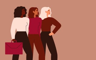 Illustration of confident business women.