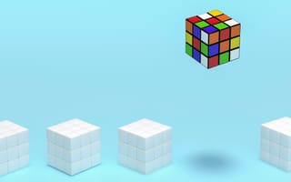 Problem-Solving Skills: Think Beyond the Whiteboard Test Mixed up Rubik's cube floating above all white Rubik's cubes