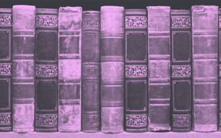 Shelf full of dusty tomes