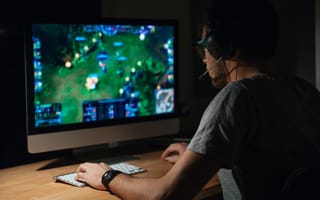 playing avideo game