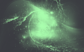 a green swirl of data representing time series forecasting