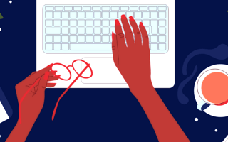 person job hunting on their laptop over the holiday season.