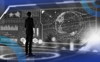 A Guide to Regularization in Python A technical overlay as a person looks at a globe