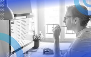 A user checks her email