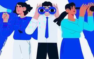 3 recruiters searching for top talent using different recruitment strategies.